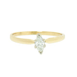 14k Gold 0.21 Carat Marquise Diamond Engagement Ring