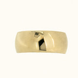 14K Yellow Gold Wedding Band in 8 mm Width