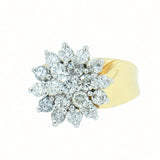 14K Gold 1.70 ctw, 19 Diamond Ladies Cluster Ring