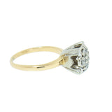 14K Gold 0.56 CTW Ladies 7 Diamond Cluster Ring