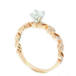 14K Rose Gold 0.50 ctw Diamond Engagement Ring