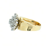 14K Gold 1.70 ctw, 19 Diamond Ladies Cluster Ring
