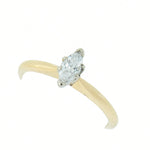 14K Gold 0.29 Carat Marquise Diamond Engagement Ring