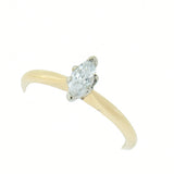 14K Gold 0.29 Carat Marquise Diamond Engagement Ring
