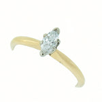 14K Gold 0.29 Carat Marquise Diamond Engagement Ring