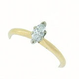 14K Gold 0.29 Carat Marquise Diamond Engagement Ring