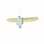 14K Gold 0.29 Carat Marquise Diamond Engagement Ring