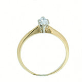 14K Gold 0.29 Carat Marquise Diamond Engagement Ring