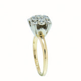 14K Gold 0.56 CTW Ladies 7 Diamond Cluster Ring