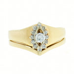 0.55 CTW Diamond Wedding Set in 14K Yellow  Gold