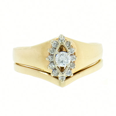 0.55 CTW Diamond Wedding Set in 14K Yellow  Gold