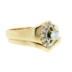 0.55 CTW Diamond Wedding Set in 14K Yellow  Gold