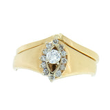 0.55 CTW Diamond Wedding Set in 14K Yellow  Gold
