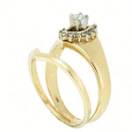 0.55 CTW Diamond Wedding Set in 14K Yellow  Gold