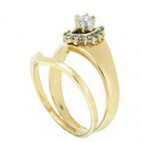 0.55 CTW Diamond Wedding Set in 14K Yellow  Gold