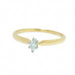 14K Gold 0.09 Carat Marquise Diamond Engagement Ring