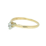 14K Gold 0.09 Carat Marquise Diamond Engagement Ring