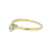 14K Gold 0.09 Carat Marquise Diamond Engagement Ring