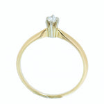 14K Gold 0.09 Carat Marquise Diamond Engagement Ring