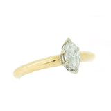 14K Gold 0.35 Carat Marquise Diamond Engagement Ring