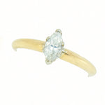 14K Gold 0.35 Carat Marquise Diamond Engagement Ring