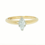 14K Gold 0.35 Carat Marquise Diamond Engagement Ring