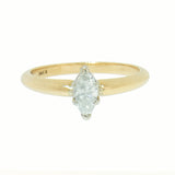 14K Gold 0.35 Carat Marquise Diamond Engagement Ring