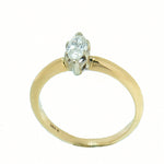 14K Gold 0.35 Carat Marquise Diamond Engagement Ring