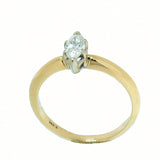14K Gold 0.35 Carat Marquise Diamond Engagement Ring