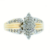 10K Yellow Gold 0.86 CTW 31 Diamond Ladies Diamond Cocktail Ring