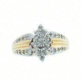 10K Yellow Gold 0.86 CTW 31 Diamond Ladies Diamond Cocktail Ring