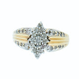 10K Yellow Gold 0.86 CTW 31 Diamond Ladies Diamond Cocktail Ring