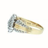 10K Yellow Gold 0.86 CTW 31 Diamond Ladies Diamond Cocktail Ring