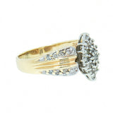 10K Yellow Gold 0.86 CTW 31 Diamond Ladies Diamond Cocktail Ring