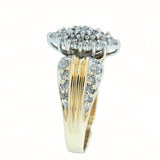 10K Yellow Gold 0.86 CTW 31 Diamond Ladies Diamond Cocktail Ring