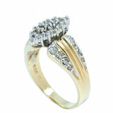 10K Yellow Gold 0.86 CTW 31 Diamond Ladies Diamond Cocktail Ring