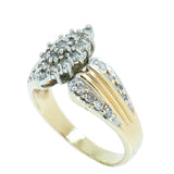 10K Yellow Gold 0.86 CTW 31 Diamond Ladies Diamond Cocktail Ring
