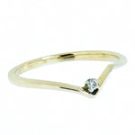 14K Yellow Gold Ladies Diamond Ring