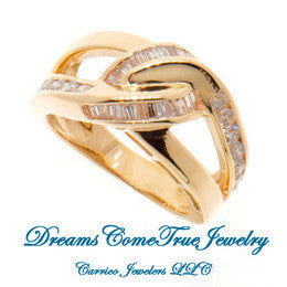 14K Yellow Gold 1.00 ctw Ladies Diamond Ring