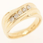 14K Yellow Gold 5 Diamond 0.55 ctw Ring