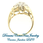 10K Gold 1.00 CTW Ladies Diamond Cluster Ring