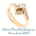 AA 14K Gold 0.61 CTW Marquise Diamond Bridal Set