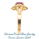 14K Gold Ladies 0.40 Ct Ruby and Diamond Cocktail Ring
