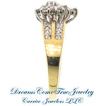 0.75 CTW Ladies Pear Shaped Diamond Cluster Ring 10K Gold