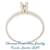14K White Gold 0.27 Carat Princess Diamond Engagement Ring