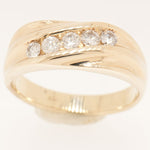 14K Gold 1.00 CTW Mens 5 Diamond Ring Size 14.5