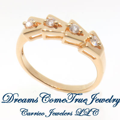 14K Gold Ladies  0.24 CTW 4 Diamond  Ring