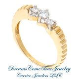 0.22 CTW Ladies 14K Gold 3 Diamond Ring