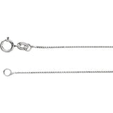 14K or Sterling Silver Box Chain 1mm