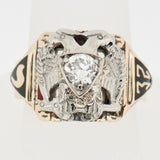 14K Gold 0.52 ct Men's Thirty-Second Degree Masonic Ring